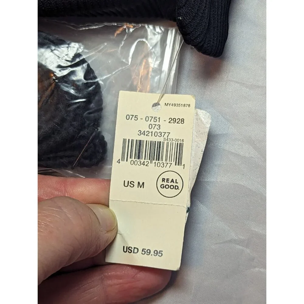 Aerie Women's Size Medium Black Ribbed NWT One Piece Full Coverage Swimsuit - Picture 7 of 15